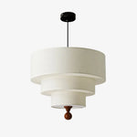 Bild in Gallery-Viewer laden, White layered fabric drum pendant light