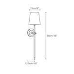 Cargar imagen en el visor de la Galería, Aplique de Pared con Pantalla de Tela Clásica Bryant Estilo Elegante - Iluminación de Mesita de Noche para Dormitorio