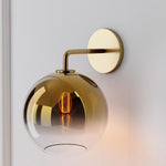 Load image into Gallery viewer, Selvion Art-Glass Globe Wall Sconce – Elegant Modern Wall Light for Bathrooms, Halls & Living Spaces