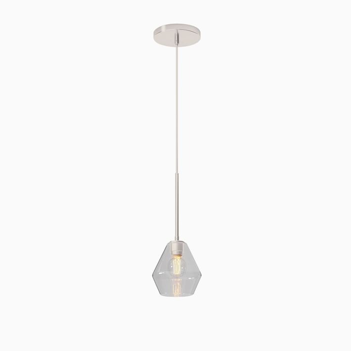 Lustre géométrique en verre transparent Merin
