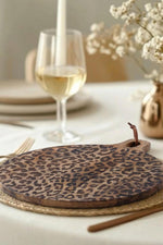 Load image into Gallery viewer, Leopard Solid Sapele Wood Board - Functional Dining Accessory for Kitchen