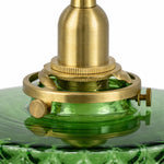 Load image into Gallery viewer, Oxidized brass hardware on emerald green glass