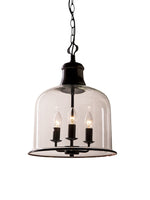 Load image into Gallery viewer, American Vintage Aged Clear Bell Glass Pendant Light
