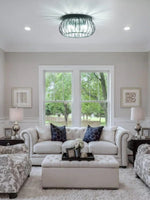 Load image into Gallery viewer, Modern Semi-Recessed Crystal Ceiling Lamp