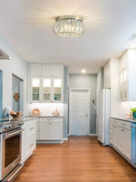 Load image into Gallery viewer, Modern Semi-Recessed Crystal Ceiling Lamp