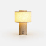 Cargar imagen en el visor de la Galería, white travertine table lamp SKU image
