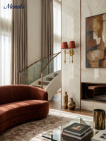 Bild in Gallery-Viewer laden, Rowan Stoffschirm Wandleuchte in Antik Kupfer - Vintage Luxus Licht für Innenräume