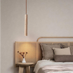 Load image into Gallery viewer, Marbled Travertine Cylinder Modern Pendant Light