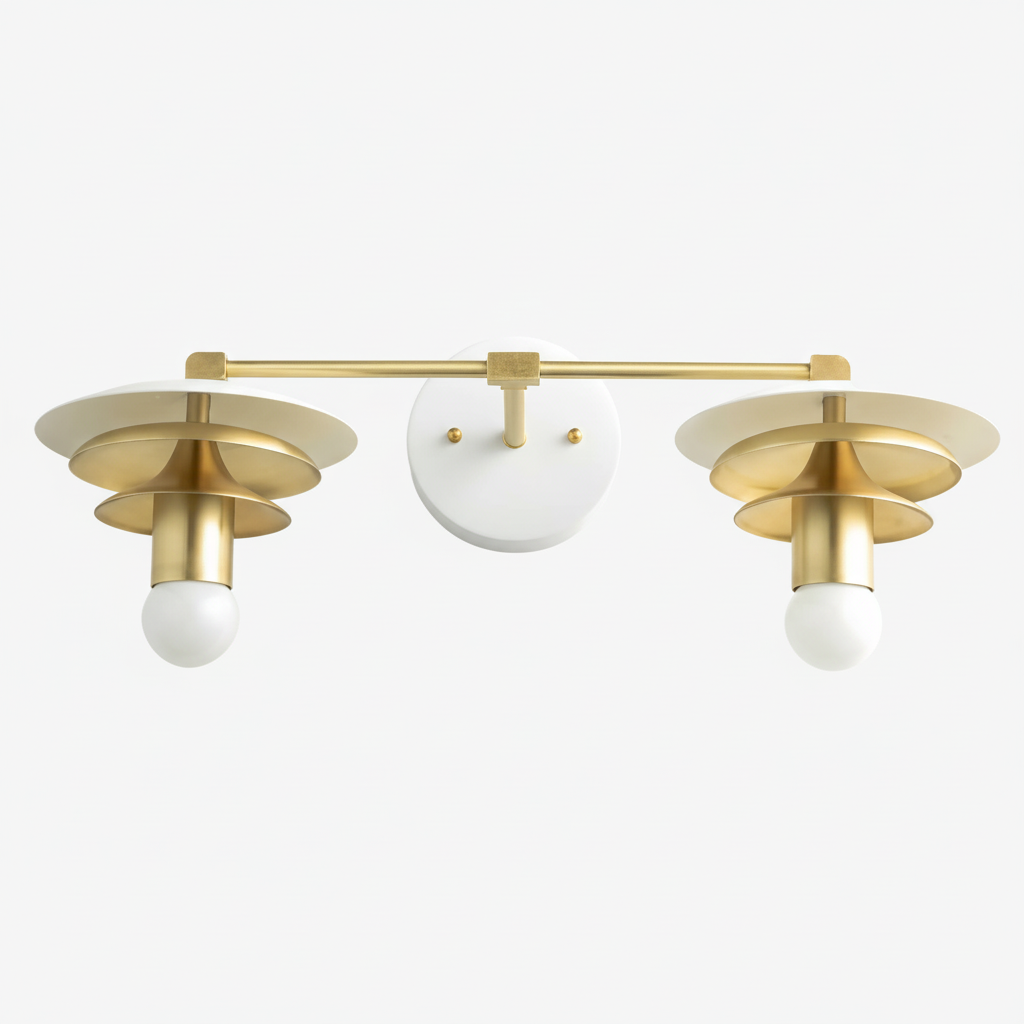 Artivo Layered Dual Heads Wall Sconce – Scandinavian Minimalist Designer Wall Sconce for Vanity or Corridor