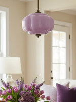 Load image into Gallery viewer, Eloise Scallop Vintage Milk Glass Semi-Flush Mount Pendant Light
