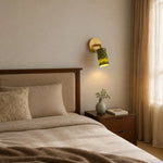 Bild in Gallery-Viewer laden, Green jade wall sconce installed beside a bedroom headboard