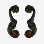 Cargar imagen en el visor de la Galería, Handcrafted Brass Animal Door Handles 26