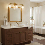 Cargar imagen en el visor de la Galería, Aplique de pared Tierlux de cristal transparente – Diseño arquitectónico Art Déco para baño y pasillo