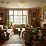 Load image into Gallery viewer, Solivara Fabric Linen Shade Flushmount Ceiling Lamp – Ideal for Bedrooms and Hallways