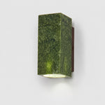 Bild in Gallery-Viewer laden, Green jade stone wall light on a clean white background