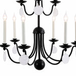 Cargar imagen en el visor de la Galería, Multi-Layer Black Candle Staircase Chandelier
