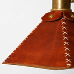 Cargar imagen en el visor de la Galería, Close detail of leather shade stitching and edge