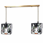 Charger l'image dans la visionneuse de galerie, stained glass cat pendant light SKU option