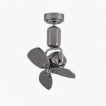 Cargar imagen en el visor de la Galería, Wall and ceiling compact fan in antique silver