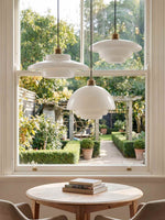 Cargar imagen en el visor de la Galería, Lámpara Colgante Blanca Lechosa de Múltiples Niveles - Lámpara Moderna de Vidrio para Comedor