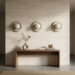 Load image into Gallery viewer, Oria Minimalist Travertine Wall Sconce - Sculptural Ambient Light for Bedroom