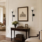 Cargar imagen en el visor de la Galería, Marble brass wall sconces above a console