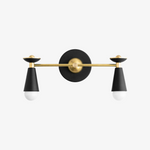 Charger l'image dans la visionneuse de galerie, Applique murale Pyralis Cone Sleek de style Art Déco avec abat-jour conique, idéale pour meuble-lavabo de salle de bain et éclairage de couloir