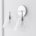 Load image into Gallery viewer, Conica Sculptural Cone Glass Wall Sconce – Modern Minimalist Lighting for Bathroom or Hallway
