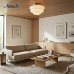 Charger l'image dans la visionneuse de galerie, Plafonnier superposé Cirren - Luminaire d'ambiance moderne et sculptural pour les salles à manger et les salons