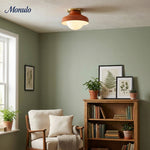 Bild in Gallery-Viewer laden, Hanton Aufputz-Deckenleuchte – Modernes minimalistisches Leuchtmittel mit Milchglas- und Metallschirm