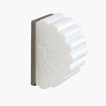 Cargar imagen en el visor de la Galería, White pleated glass LED wall sconce