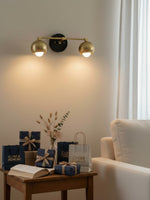 Cargar imagen en el visor de la Galería, Lámpara de tocador decorativa Metio Dome - Lámpara de pared para baño con pantalla orbe clásica