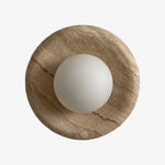 Load image into Gallery viewer, Oria Minimalist Travertine Wall Sconce - Sculptural Ambient Light for Bedroom