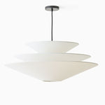 Load image into Gallery viewer, Solivara 3 Tier Linen Pendant Light – Modern White Linen Pendant