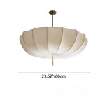 Load image into Gallery viewer, Traditional Japanese Round Iron Frame Fabric Shade 3/5 Light Chandelier For Living Room