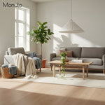 Cargar imagen en el visor de la Galería, Lámpara colgante Luminella extragrande con borde festoneado – Lámpara colgante de tela suave para comedor