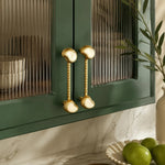 Cargar imagen en el visor de la Galería, French Vintage Cashew Shell Brass Cabinet Knobs and Pulls - image 23
