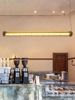 Load image into Gallery viewer, Artisan Glass Linearity Chandelier Iron Metal Glass Polished Silver Finish