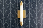 Cargar imagen en el visor de la Galería, Aplique de tocador moderno Ornato Luxe - Lámpara de pared Art Déco con pantalla cilíndrica