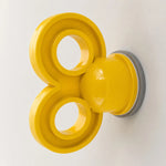 Bild in Gallery-Viewer laden, Yellow sculptural acrylic resin wall light with key shaped silhouette