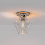 Load image into Gallery viewer, Merin Clean-Line Glass Flushmount Fixture — Contemporary Ceiling Light for Kitchens & Living Rooms