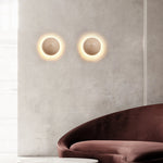 Load image into Gallery viewer, Amber Loft Travertine Round Sconce Wall Light