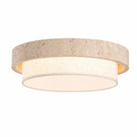 Cargar imagen en el visor de la Galería, Travertine Fabric Flush Mount Ceiling Light