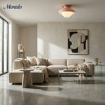 Bild in Gallery-Viewer laden, Hanton Aufputz-Deckenleuchte – Modernes minimalistisches Leuchtmittel mit Milchglas- und Metallschirm