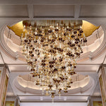 Load image into Gallery viewer, Contemporary Hanging Light - Iron Metal Glass Gold Brown Damp-rated