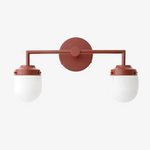 Cargar imagen en el visor de la Galería, Aplique de pared moderno de cristal opalino para tocador – Lámpara de pared de baño de cristal opalino