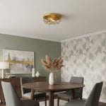 Cargar imagen en el visor de la Galería, Lámpara de Techo Redonda con Jaula de Metal Gridray Estilo Industrial – Iluminación Interior para Cocina y Entrada