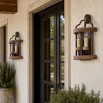 Cargar imagen en el visor de la Galería, Rustic wall sconce installed beside a doorway
