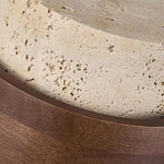 Cargar imagen en el visor de la Galería, Lámpara colgante cilíndrica contemporánea de travertino Stonel con marco de madera U14