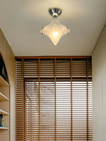 Load image into Gallery viewer, Art Deco Star Ceiling Lamp – Frosted Glass Fixture for Hallway & Entryway – Astris Ceres